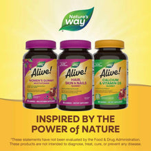 Three hair, skin & nails gummy supplement bottles with purple and tan caps