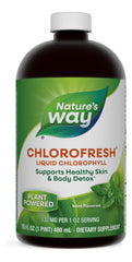 Nature's Way ChloroFresh chlorophyll liquid supplement in 16 oz bottle, supports skin and body detox