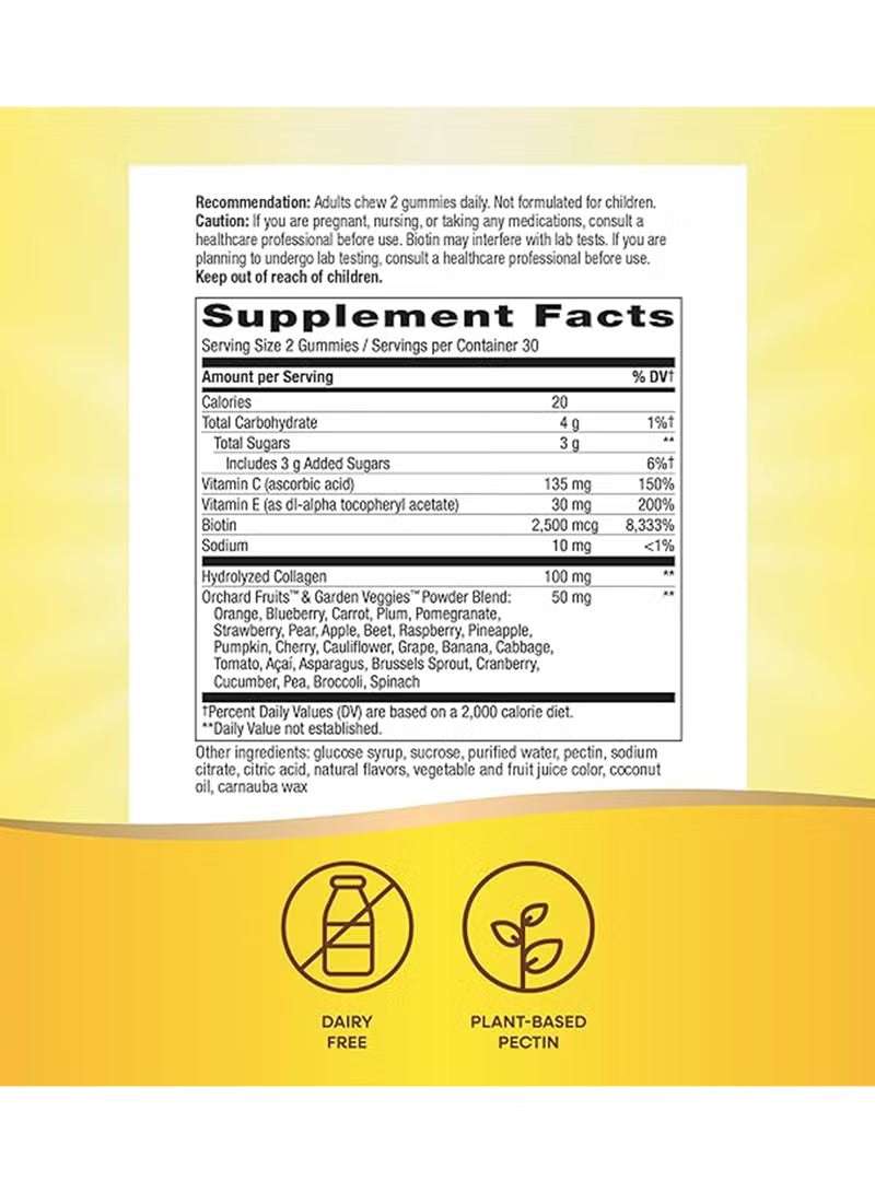 Nature's Way hair skin and nails gummies with vitamins and collagen for healthy hair and skin