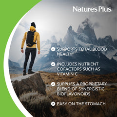 NaturesPlus vegan iron supplement UAE for total blood health, includes Vitamin C and bioflavonoids