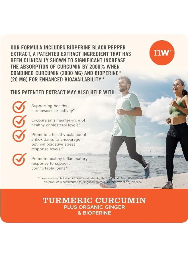 NatureWise organic turmeric curcumin capsules with black pepper and ginger for enhanced bioavailability