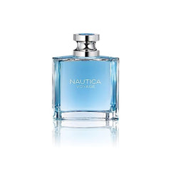 Nautica Voyage cologne bottle with light blue liquid highlighting Nautica Voyage long lasting scent