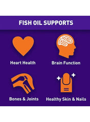 Super Omega 3 Fish Oil 1000mg – 360 EPA & 240 DHA | Cardiovascular, Brain & Joint Support – 100 Softgels - Mumzar