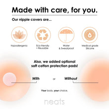 Reusable nipple covers with optional soft cotton protection pads