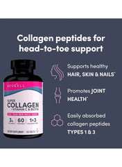 NEOCELL Super Collagen Tablets with Biotin for hair, skin, nails, and joint health, featuring grass fed collagen tablets UAE