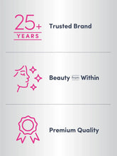 25+ years trusted brand beauty from within premium quality badge infographic
