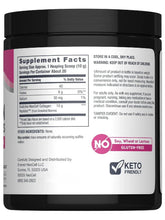 Neocell collagen peptides supplement jar back panel with Supplement Facts section
