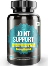 Joint support supplement bottle with turquoise label and black screw cap, 60 veg tablets