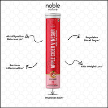 Effervescent tablet tube with arrows highlighting digestion balance, blood sugar, and weight loss