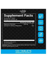 Supplement facts panel for magnesium glycinate tablets, 1500 mg per serving.