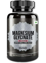 Magnesium glycinate supplement bottle with 550 mg label
