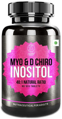 Noble Nature PCOS Balance Supplement bottle of Myo and D Chiro Inositol 40 to 1 natural ratio 90 veg tablets