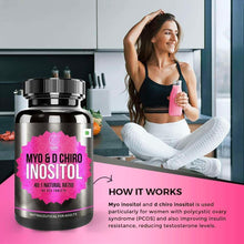 Myo & D-Chiro Inositol supplement bottle, 90 veg tablets, natural 40:1 ratio
