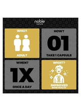 Usage infographic for Vitamin D3 + K2 MK7: take 1 capsule once daily for adults