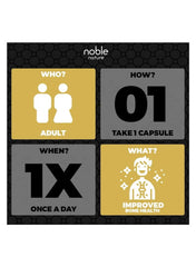 Noble Nature Vitamin D3 K2 supplement UAE instructions showing dosage for adults