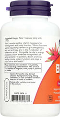 NOW Biotin 5000 mcg Capsules UAE - 120 Veg Capsules - Mumzar