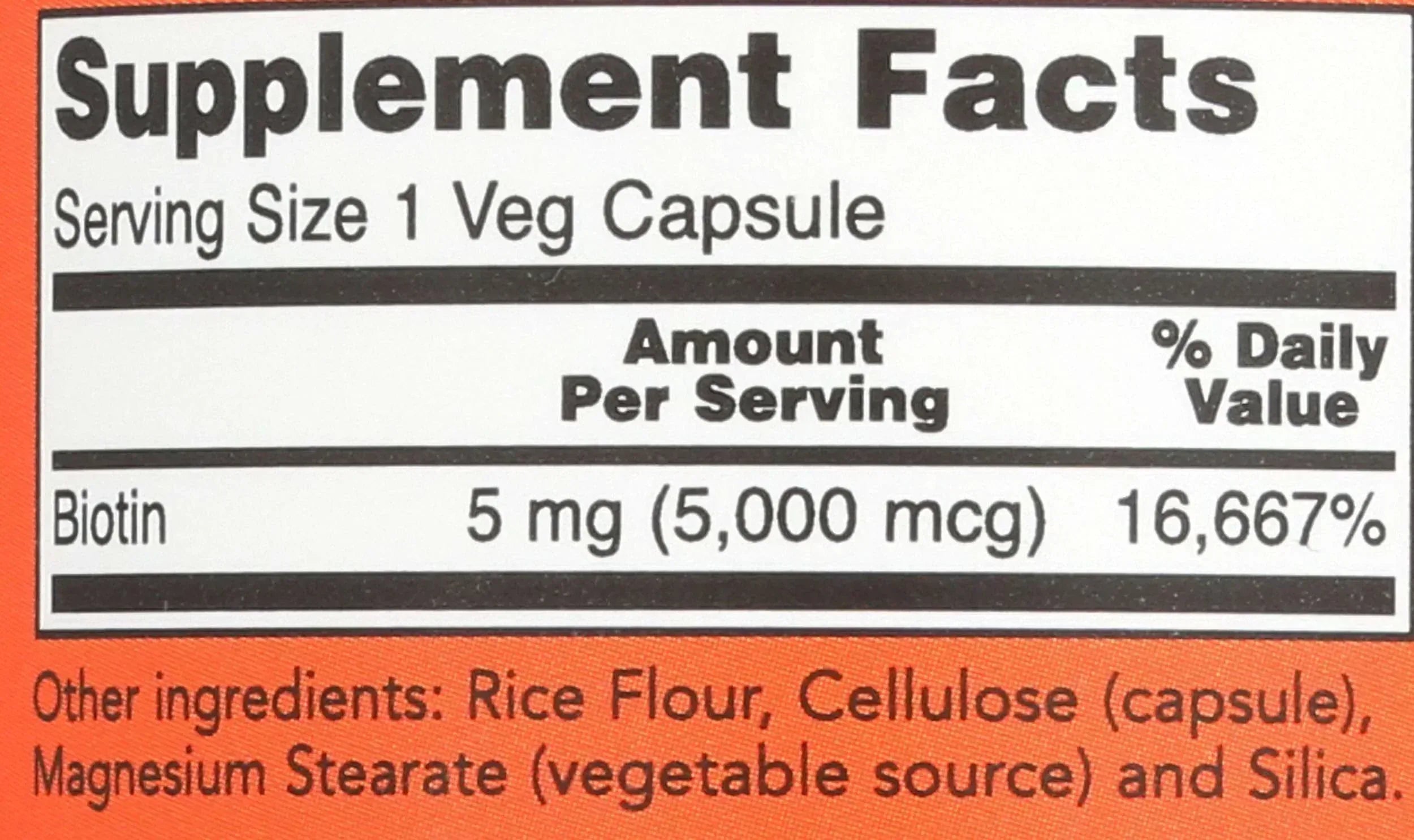 NOW Biotin 5000 mcg Capsules UAE - 120 Veg Capsules - Mumzar