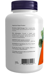 NOW Foods Chromium Picolinate 200 mcg capsules in a white bottle for dietary support