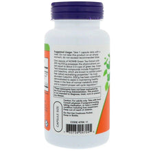 EGCG supplement bottle back label with directions and supplement facts