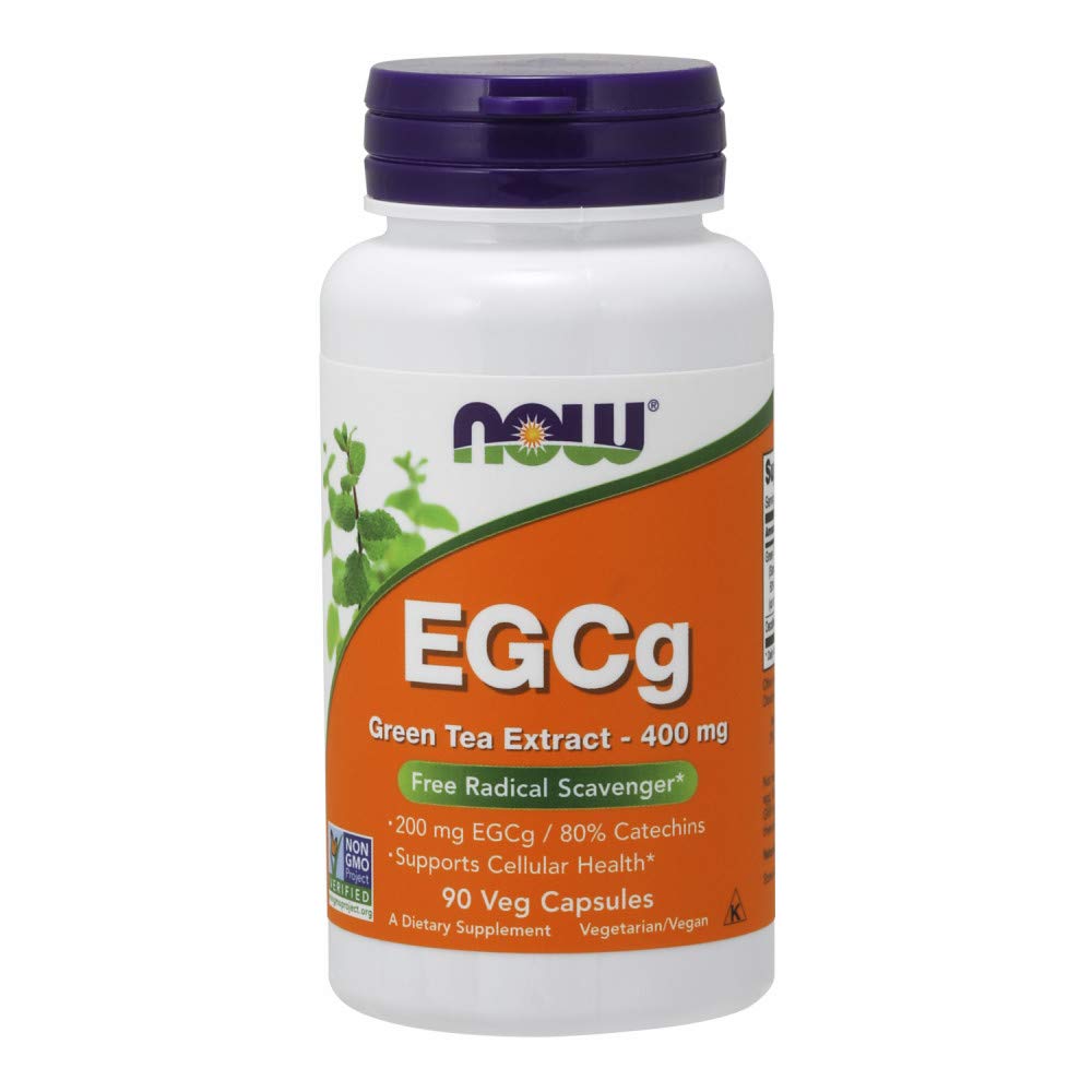 Visit the NOW Store EGCG green tea extract supplement 400 mg bottle 90 vegetarian capsules with orange label