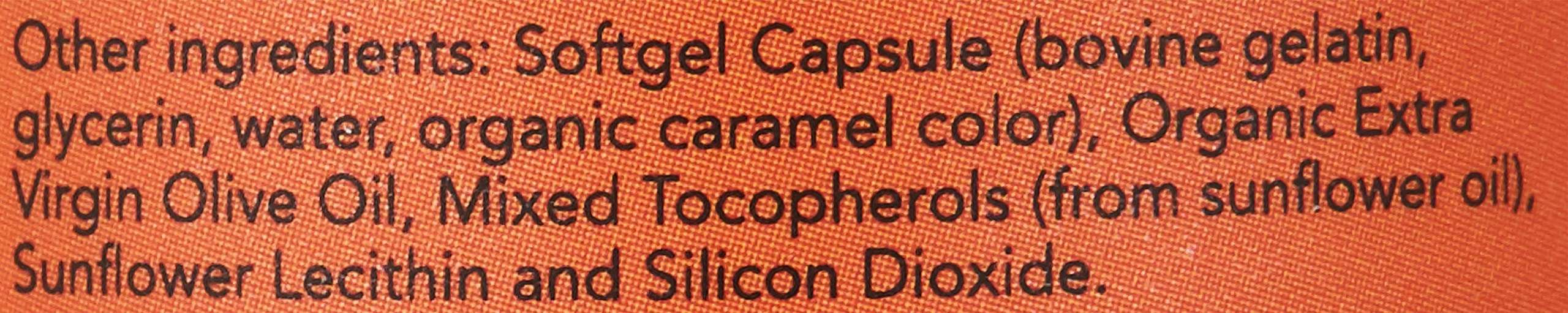 NOW supplement label listing softgel capsule ingredients for CoQ10 100mg supplements UAE including olive oil and mixed tocopherols