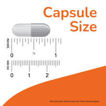 Glycine capsule size diagram with measuring marks