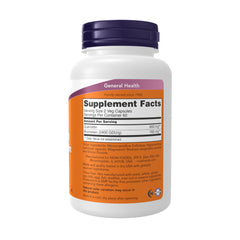 White NOW bottle with purple cap and Supplement Facts label Now Foods quercetin supplement 60 veggie capsules for general health