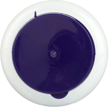 Now Foods supplement bottle cap underside in dark purple plastic