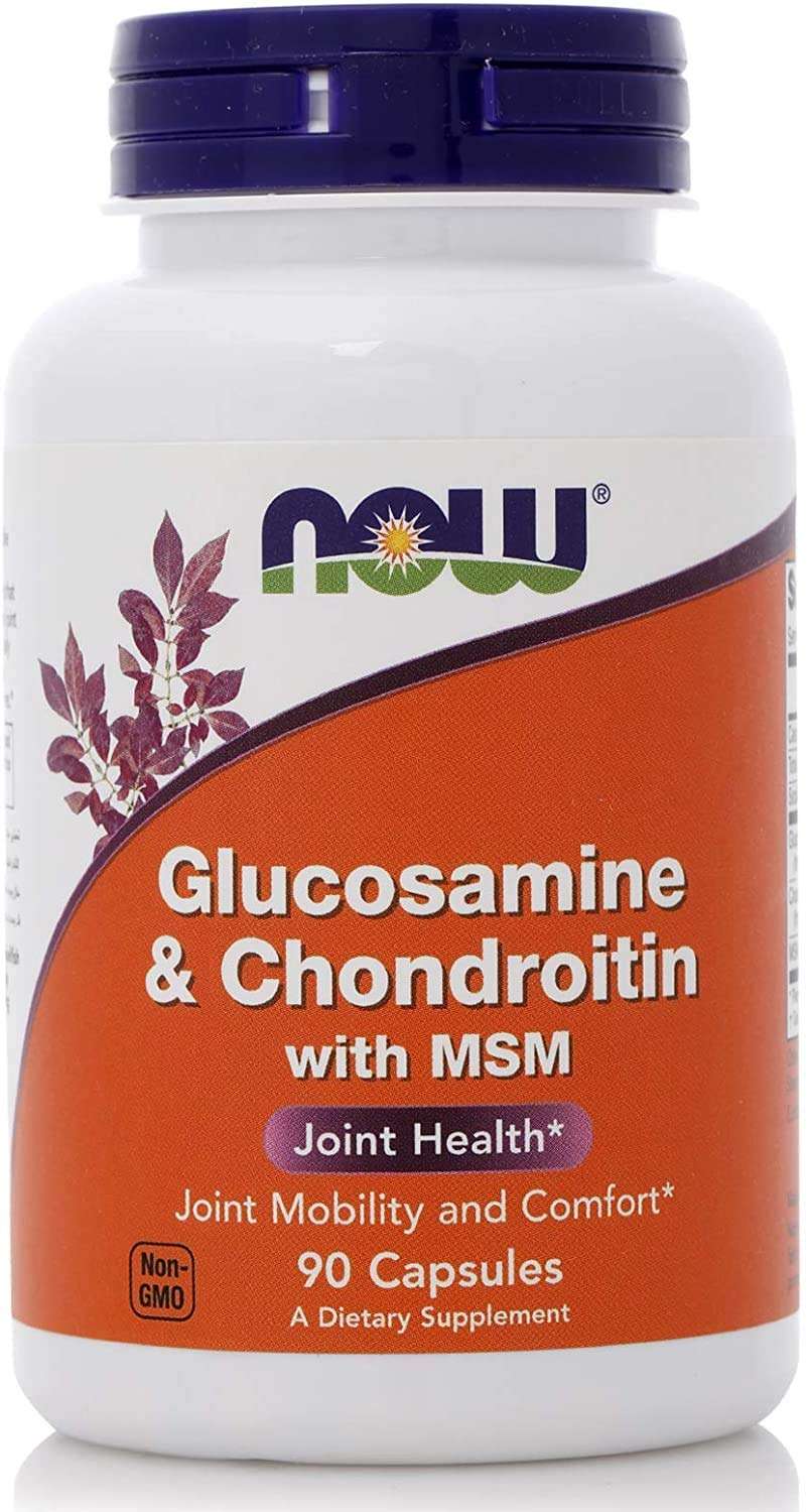 NOW Glucosamine and Chondroitin with MSM joint health supplement 90 capsules glucosamine chondroitin MSM supplement UAE