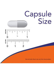 NOW Foods glycine 1000mg capsules shown with a ruler for size comparison