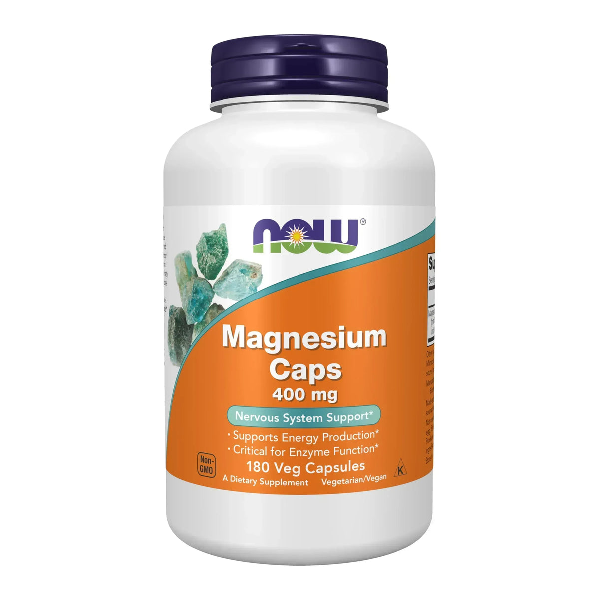 NOW Foods Supplements, Magnesium 400 mg, Enzyme Function*, Nervous System Support*, 180 Veg Capsules - Mumzar