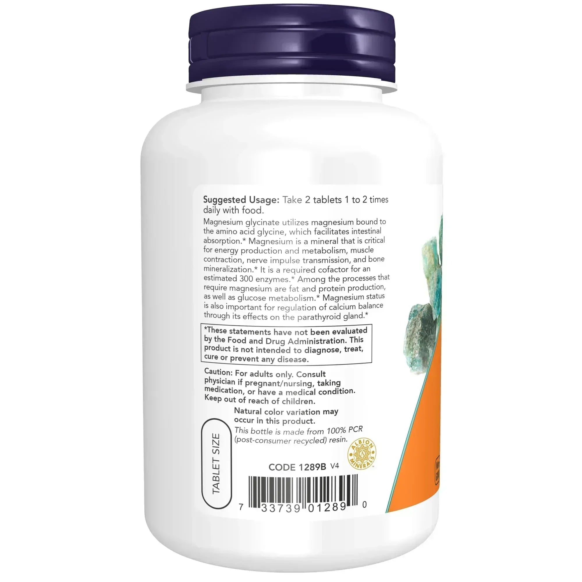 NOW Foods Supplements, Magnesium Glycinate 100 mg, Highly Absorbable Form, 180 Tablets - Mumzar