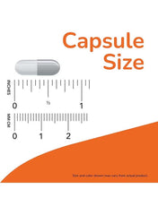 MK-7 vitamin K2 supplement capsule size comparison with ruler for easy reference
