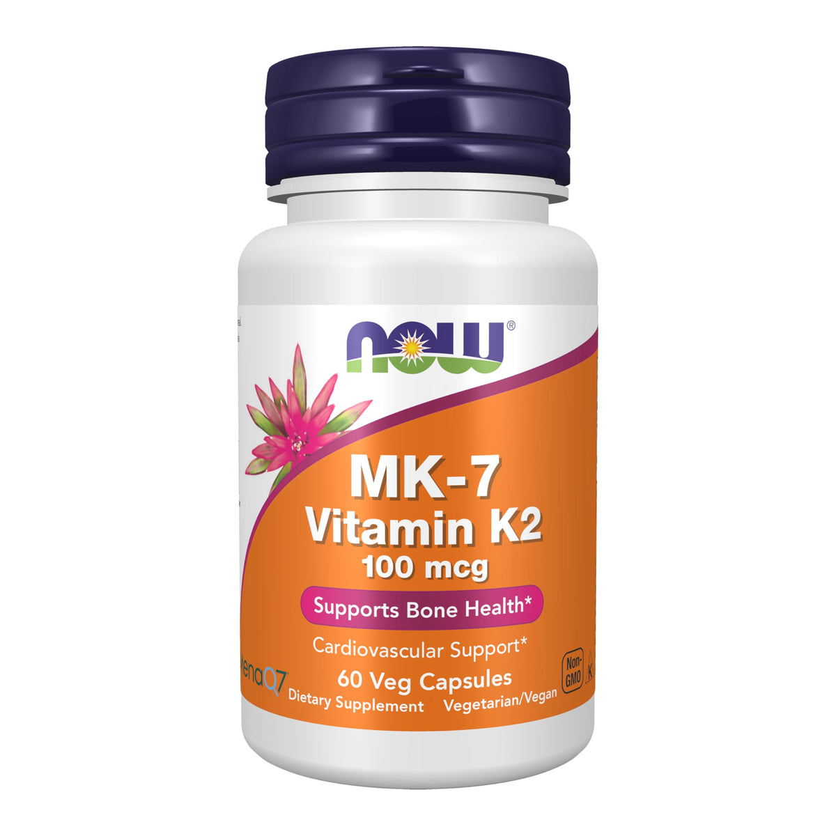 NOW Foods MK-7 Vitamin K2 supplement UAE in a 60 veg capsule bottle for bone health support