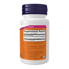 NOW Foods MK-7 Vitamin K2 supplement UAE in a white bottle with orange label detailing ingredients