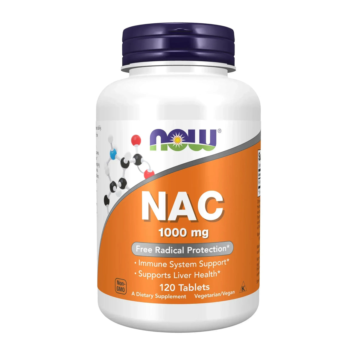 NOW Foods Supplements, NAC (N-Acetyl-Cysteine) 1,000 mg, Free Radical Protection*, 120 Tablets - Mumzar