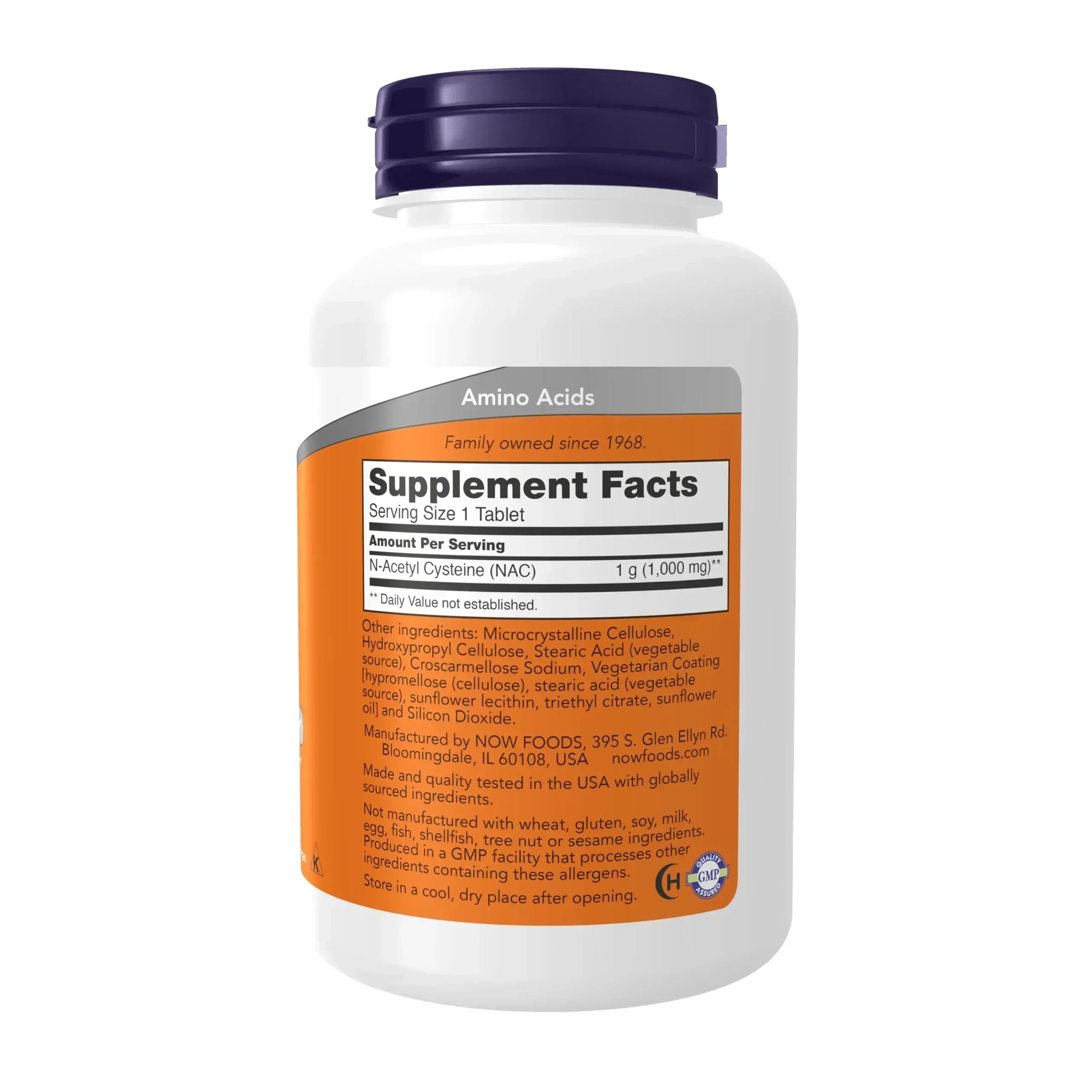 NOW Foods Supplements, NAC (N-Acetyl-Cysteine) 1,000 mg, Free Radical Protection*, 120 Tablets - Mumzar
