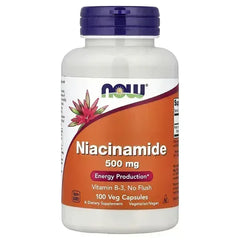 NOW Foods Niacinamide 500 mg – 100 Vegetarian Capsules - Mumzar