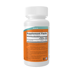 NOW supplement bottle with orange label showing Supplement Facts Now Foods iron capsules 18mg per capsule