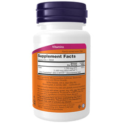 Now Foods methyl folate supplement white bottle with purple cap showing supplement facts label