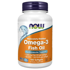 NOW Supplements Omega-3 – 180 EPA / 120 DHA, 100 Softgels - Mumzar