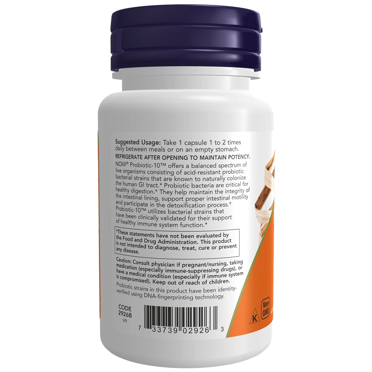 NOW Probiotics 25 billion capsules bottle for digestive health support and immune function