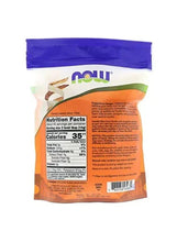 Psyllium husks supplement bag back panel with Nutrition Facts on orange label