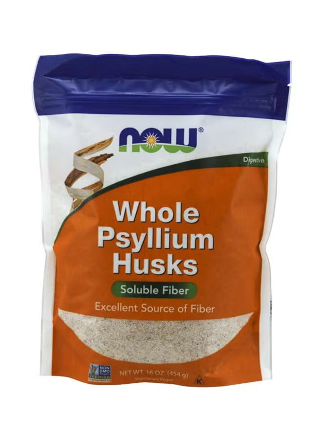 NOW Whole Psyllium Husks Powder for Digestion, Excellent Source of Fiber in 16 oz Package