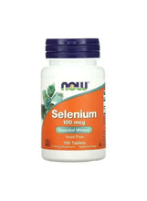 Selenium 100 mcg supplement bottle with 100 tablets label