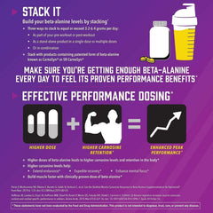 NOW Foods Sports Nutrition, Beta-Alanine 750 mg, Delays Muscle Fatigue*, Endurance*, 120 Veg Capsules - Mumzar