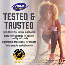 NOW Sports testing and trust poster with runner and badge