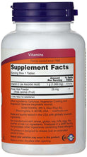 Now Foods C-1000 supplement facts label on bottle back, serving size 1 tablet