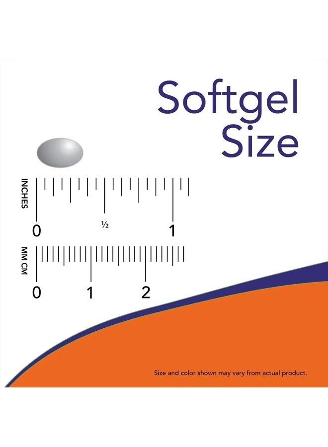 Softgel size comparison for Vitamin D3 10000 IU supplements UAE with measurement scale for reference
