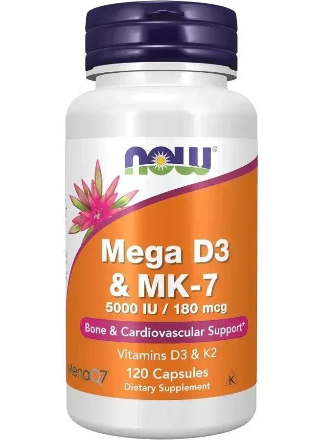 Mega D-3 and MK-7 – 120 Capsules - Mumzar